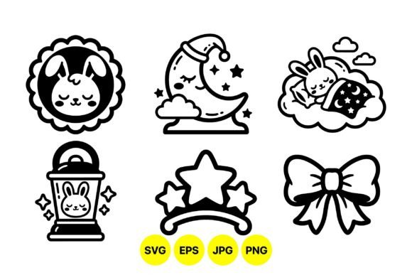 Bringing Whimsy to Design: The Charm of Cute Sleepy Bunny Svg Icons