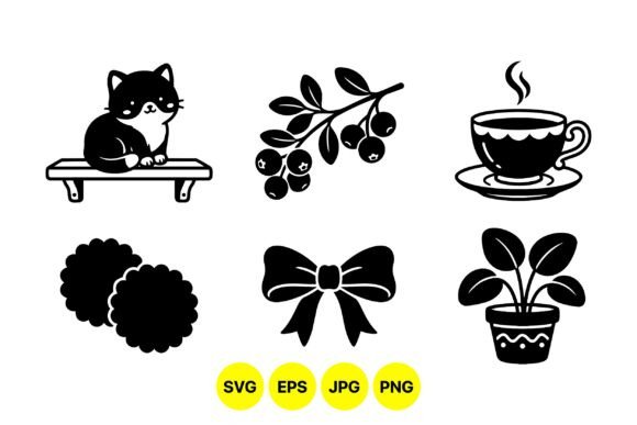 Cozy Home Icons Clipart Set: Warmth in Vector