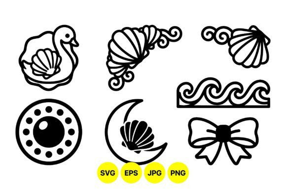 Cute Seashell Vector Icons for Design