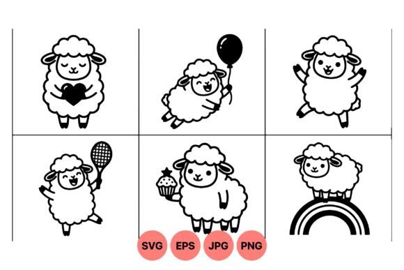 Cute Sheep SVG Clipart Set: A Strategic Asset for Visual Communication