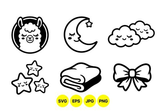 Cute Sleepy Animal Clipart Set for Creators