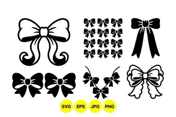 Elevating Design with the Elegant Ribbon Bow Clipart Pack: A Guide to Silhouette Art