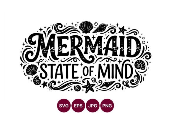 Embracing the Mermaid State of Mind: A Guide to Whimsical Black and White Vector Art