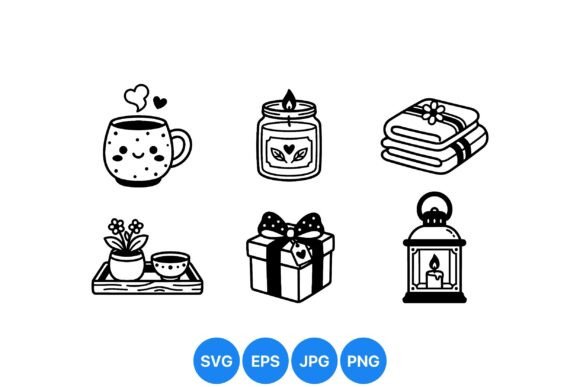 Embracing Warmth in Design: The Power of Cozy Hygge Black Line Icons