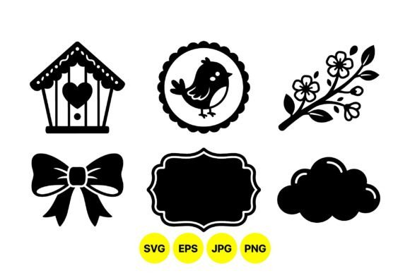 Evaluating the Cute Spring Silhouette Clipart Set for Design Projects