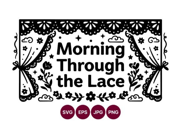 Morning Through the Lace Black White: A Versatile Vector Asset for Modern Design