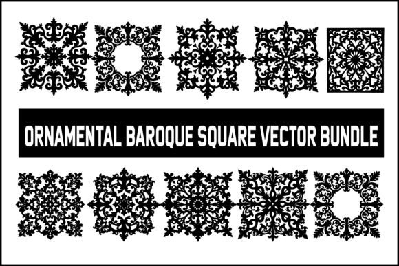 Ornamental Baroque Square Vector Bundle: A Strategic Asset for Design and Branding