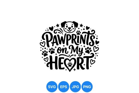 Pawprints on My Heart Design: A Charming Tribute