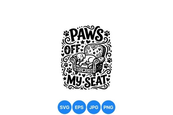 Paws off My Seat Design: A Whimsical Vector Illustration for Modern Spaces