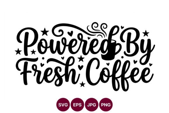 Powered by Fresh Coffee Hand Lettering: Elevating Digital and Print Designs