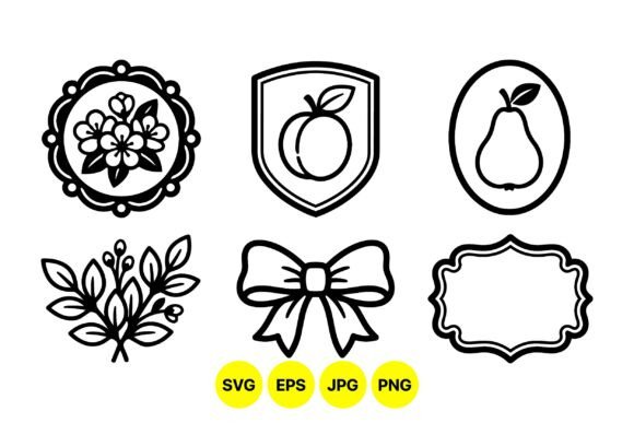 Vintage Floral Fruit Frame Clipart: Elevating Your Design Projects