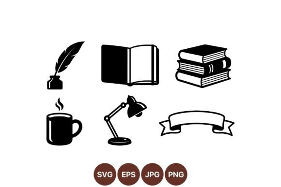 Vintage Writer Desk Icon Pack: Streamlining Creative Workflows with Classic Visuals